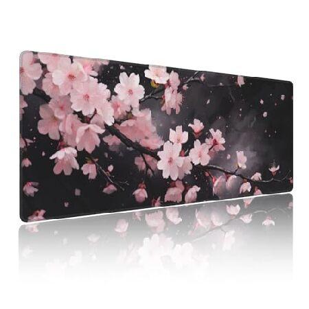 Gaming Mouse Pad Flower Blooming Cherry Floral Non...