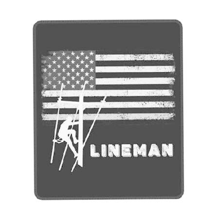 American Flag Lineman Mouse Pad 10 x 12 inch Mouse...