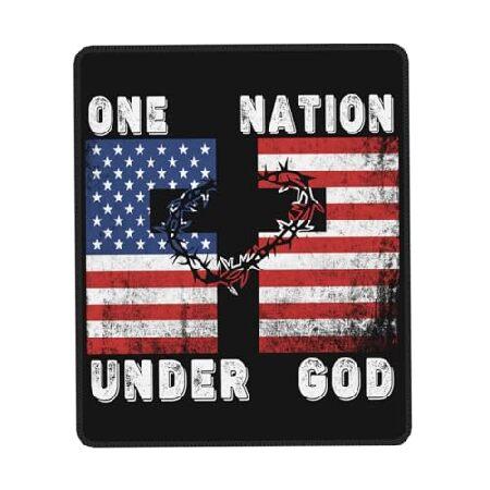 Vintage One Nation Under God American Flag Jesus C...