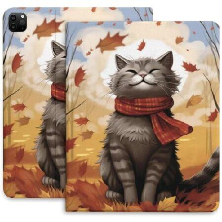TEERMLLQWA Cat Autumn Wind Fallen Leaves Case for ...