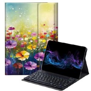 BFDHGQZC Wildflower Keyboard Case for Samsung Galaxy Tab A8 10.5 Inch 2022 Model (SM-X200/X205/X207),Slim Stand Protective Cover for Samsung _並行輸入