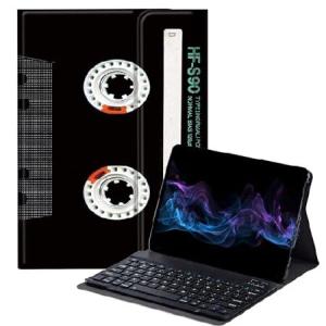 BFDHGQZC Video Tape Keyboard Case for Samsung Galaxy Tab A8 10.5 Inch 2022 Model (SM-X200/X205/X207),Slim Stand Protective Cover for Samsung _並行輸入