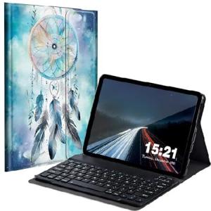 BREIDMKFM Keyboard Case for Samsung Galaxy Tab A8 10.5 Inch SM-X200/X205/X207, Galaxy Tab A8 2022 Smart Tablet Cover with Detachable Wireless_並行輸入