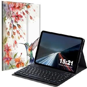 BREIDMKFM Keyboard Case for Samsung Galaxy Tab A8 10.5 Inch SM-X200/X205/X207, Galaxy Tab A8 2022 Smart Tablet Cover with Detachable Wireless_並行輸入