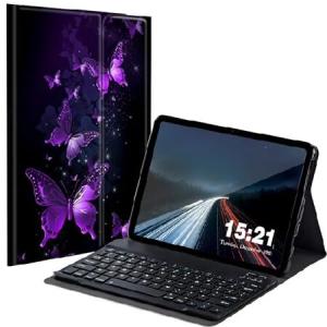 BREIDMKFM Keyboard Case for Samsung Galaxy Tab A8 10.5 Inch SM-X200/X205/X207, Galaxy Tab A8 2022 Smart Tablet Cover with Detachable Wireless_並行輸入