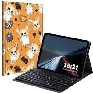BREIDMKFM Keyboard Case for Samsung Galaxy Tab A8 10.5 Inch SM-X200/X205/X207, Galaxy Tab A8 2022 Smart Tablet Cover with Detachable Wireless_並行輸入