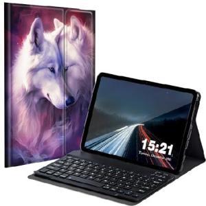 BREIDMKFM Keyboard Case for Samsung Galaxy Tab A8 10.5 Inch SM-X200/X205/X207, Galaxy Tab A8 2022 Smart Tablet Cover with Detachable Wireless_並行輸入