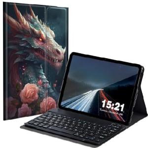 BREIDMKFM Keyboard Case for Samsung Galaxy Tab A8 10.5 Inch SM-X200/X205/X207, Galaxy Tab A8 2022 Smart Tablet Cover with Detachable Wireless_並行輸入