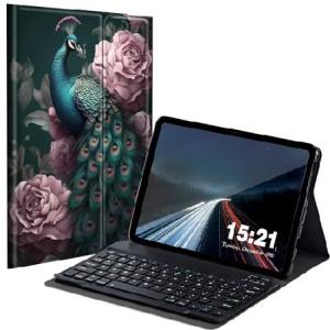 BREIDMKFM Keyboard Case for Samsung Galaxy Tab A8 10.5 Inch SM-X200/X205/X207, Galaxy Tab A8 2022 Smart Tablet Cover with Detachable Wireless_並行輸入