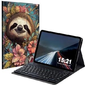 BREIDMKFM Keyboard Case for Samsung Galaxy Tab A8 10.5 Inch SM-X200/X205/X207, Galaxy Tab A8 2022 Smart Tablet Cover with Detachable Wireless_並行輸入