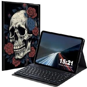 BREIDMKFM Keyboard Case for Samsung Galaxy Tab A8 10.5 Inch SM-X200/X205/X207, Galaxy Tab A8 2022 Smart Tablet Cover with Detachable Wireless_並行輸入
