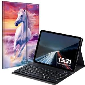 BREIDMKFM Keyboard Case for Samsung Galaxy Tab A8 10.5 Inch SM-X200/X205/X207, Galaxy Tab A8 2022 Smart Tablet Cover with Detachable Wireless_並行輸入
