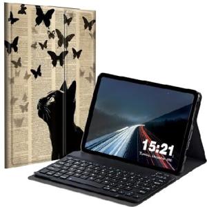 BREIDMKFM Keyboard Case for Samsung Galaxy Tab A8 10.5 Inch SM-X200/X205/X207, Galaxy Tab A8 2022 Smart Tablet Cover with Detachable Wireless_並行輸入