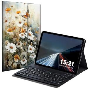 BREIDMKFM Keyboard Case for Samsung Galaxy Tab A8 10.5 Inch SM-X200/X205/X207, Galaxy Tab A8 2022 Smart Tablet Cover with Detachable Wireless_並行輸入