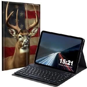 BREIDMKFM Keyboard Case for Samsung Galaxy Tab A8 10.5 Inch SM-X200/X205/X207, Galaxy Tab A8 2022 Smart Tablet Cover with Detachable Wireless_並行輸入