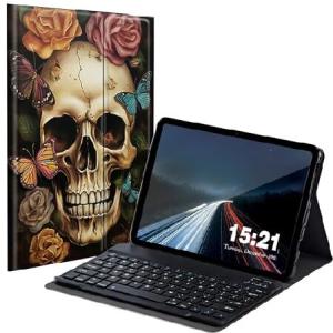 BREIDMKFM Keyboard Case for Samsung Galaxy Tab A8 10.5 Inch SM-X200/X205/X207, Galaxy Tab A8 2022 Smart Tablet Cover with Detachable Wireless_並行輸入