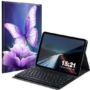 BREIDMKFM Keyboard Case for Samsung Galaxy Tab A8 10.5 Inch SM-X200/X205/X207, Galaxy Tab A8 2022 Smart Tablet Cover with Detachable Wireless_並行輸入