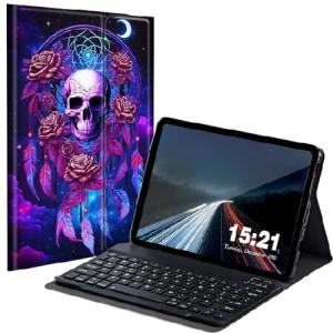 BREIDMKFM Keyboard Case for Samsung Galaxy Tab A8 10.5 Inch SM-X200/X205/X207, Galaxy Tab A8 2022 Smart Tablet Cover with Detachable Wireless_並行輸入