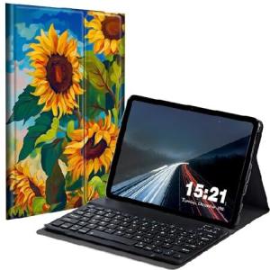 BREIDMKFM Keyboard Case for Samsung Galaxy Tab A8 10.5 Inch SM-X200/X205/X207, Galaxy Tab A8 2022 Smart Tablet Cover with Detachable Wireless_並行輸入