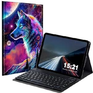 BREIDMKFM Keyboard Case for Samsung Galaxy Tab A8 10.5 Inch SM-X200/X205/X207, Galaxy Tab A8 2022 Smart Tablet Cover with Detachable Wireless_並行輸入