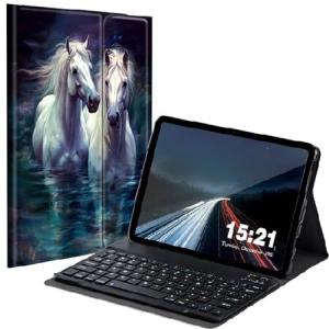 BREIDMKFM Keyboard Case for Samsung Galaxy Tab A8 10.5 Inch SM-X200/X205/X207, Galaxy Tab A8 2022 Smart Tablet Cover with Detachable Wireless_並行輸入