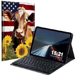 BREIDMKFM Keyboard Case for Samsung Galaxy Tab A8 10.5 Inch SM-X200/X205/X207, Galaxy Tab A8 2022 Smart Tablet Cover with Detachable Wireless_並行輸入
