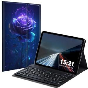 BREIDMKFM Keyboard Case for Samsung Galaxy Tab A8 10.5 Inch SM-X200/X205/X207, Galaxy Tab A8 2022 Smart Tablet Cover with Detachable Wireless_並行輸入
