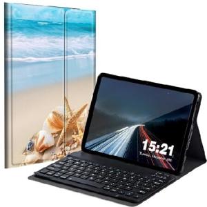 BREIDMKFM Keyboard Case for Samsung Galaxy Tab A8 10.5 Inch SM-X200/X205/X207, Galaxy Tab A8 2022 Smart Tablet Cover with Detachable Wireless_並行輸入