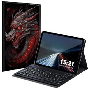 BREIDMKFM Keyboard Case for Samsung Galaxy Tab A 10.1 2019, Galaxy Tab A 10.1 SM-T510/SM-T515/SM-T517 Smart Tablet Cover with Detachable Wire_並行輸入