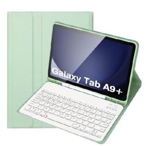 Keyboard Case for Samsung Galaxy Tab A9+ Plus 11 inches 2023, Spanish N Detachable Keyboard with Pencil Holder for SM-X210/X216/X218,Green_並行輸入