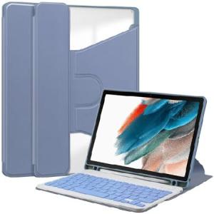 kaidisen 360度回転キーボードケース Galaxy Tab A8 10.5インチ用 垂直スタンド マグネット式 取り外し可能なキーボード スリム フォリオ スマートカバ_並行輸入