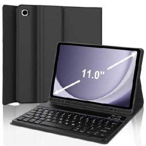 Samsung Galaxy Tab A9+ タブレット 11インチ用キーボードケース、DechatableキーボードBluetooth、スマートカバー Sペン対応 ペンシルホルダー付き オ_並行輸入