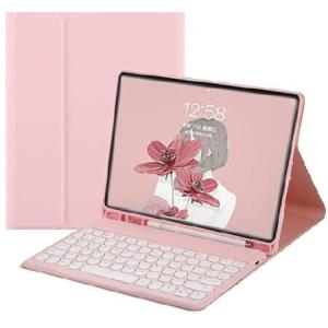 AnMengXinLing Galaxy Tab A9 8.7インチ キーボードケース Sペンホルダー付き スリムラウンドキー かわいいキャンディー 磁気的に取り外し可能なワイヤ_並行輸入