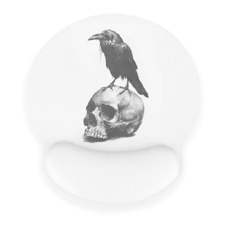 Skull Raven Mouse Pad Computer Mouse Pad with Wris...