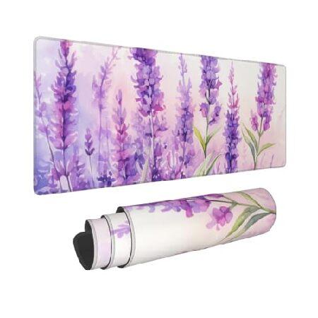Gaming Mouse Pad Purple Lavender Flower Watercolor...