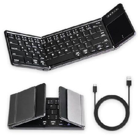 FOLLOWM Foldable Bluetooth Keyboard With Touchpad,...
