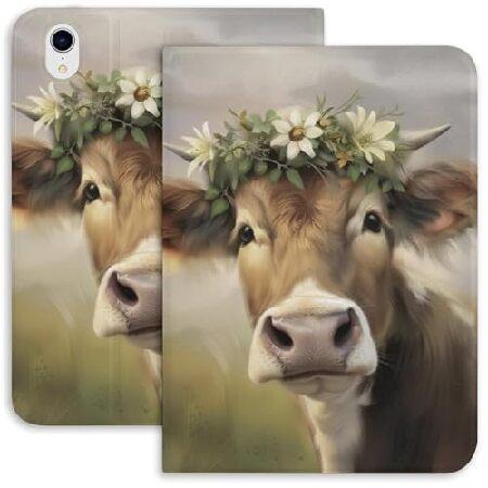 SceuQertc Wreath Highland Cow Case for iPad iPad m...