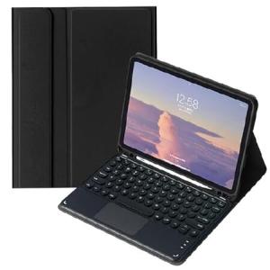 QYiiD Keyboard Case with Touchpad for Galaxy Tab A9 8.7 Inch (SM-X110/X115/X117), Folio Slim Smart Keyboard Cover with Cute Round Key Wireles_並行輸入