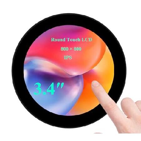 3.4inch HDMI Round TouchScreen for Raspberry Pi 5/...
