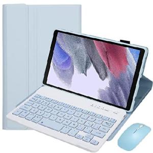 Aidashine キーボードケース Samsung Galaxy Tab A7 Lite 8.7インチ 2021 (SM-T220/T227U) 用 Sペンホルダー付き ワイヤレスキーボード 取り外し可能 B_並行輸入
