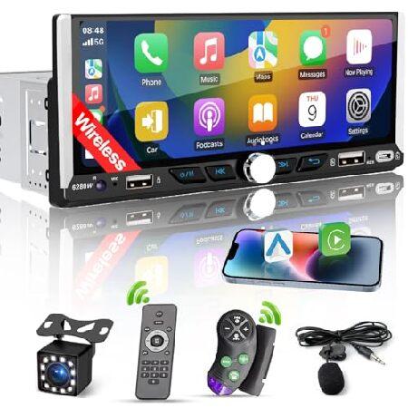 Single Din Car Radio Compatible with Wireless Appl...