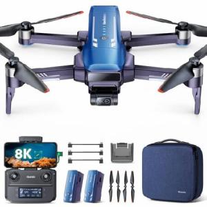 V11PRO Drone with 8K Camera for Adults, 3-Axis Gimbal Drones with 4K/30fps Video, 48 Million Pixels, 80min Flight Time with 2 Batteries, 6KM _並行輸入