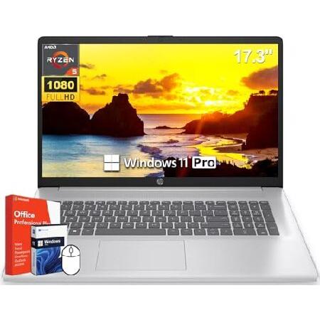 HP 17インチノートパソコン、17.3インチFHDディスプレイ、AMD Ryzen 5 7430U...