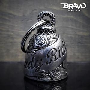米国製 Bravo Bells ローズ 薔薇 ベル [Lady Rider] Made in USA 魔除け お守り バイク 鈴 アクセサリー キーホルダー ガーディアンベル