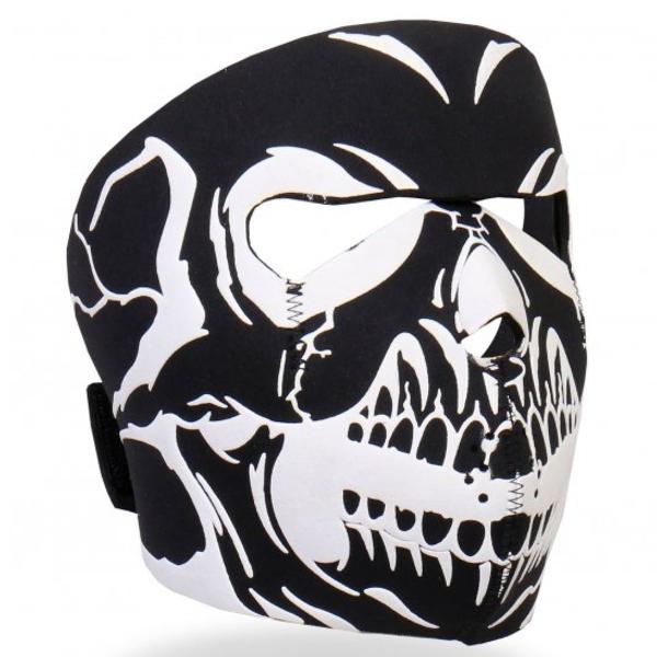 米国直輸入! ホットレザー パフ インク スカル ネオプレンリバーシブルフェイスマスク! 覆面 フル...