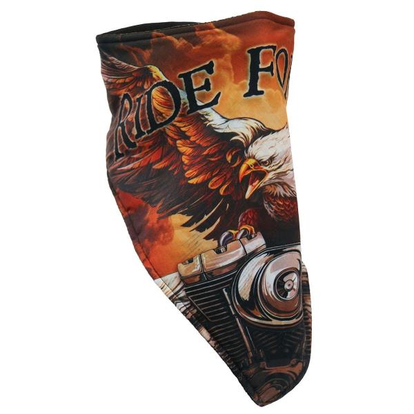 米国直輸入! ホットレザー ストーム クラウド イーグル ハーフ フェイスラップ ネックウォーマー ...