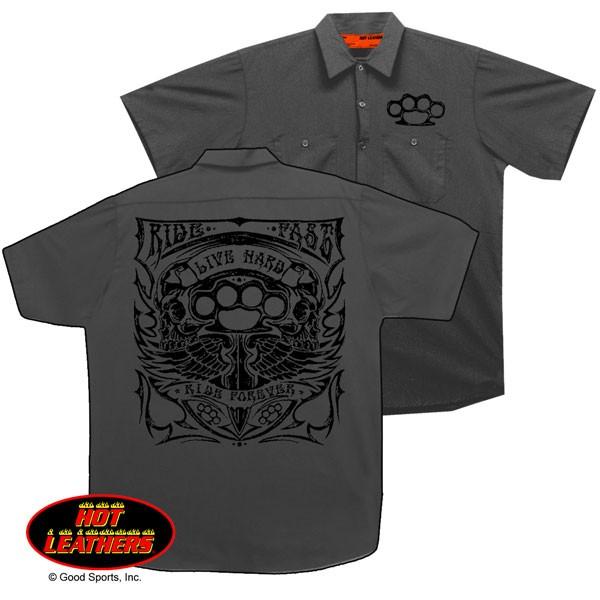 半袖 ワークシャツ グレー Brass Knuckles Mechanic 's Work アメリカ...