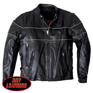 売り切り！ ☆美品☆ HOT LEATHERS レザージャケット 大きいサイズ 送料無料!】ホットレザー 本革 メンズ クラシック モーターサイクル