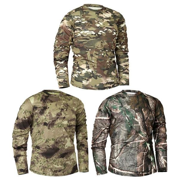 【送料無料!】全3色 5サイズ メンズ ミリタリークイックドライロングスリーブTシャツ ロンT 長袖...