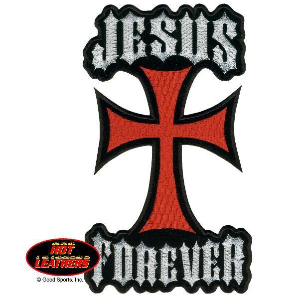 日本未発売! セール価格! ホットレザー ジーザス フォーエバー ワッペン 米国直輸入! ウェアのカ...